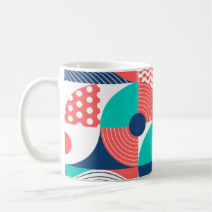 Geometric Mural Background Modern Vintage Coffee Mug