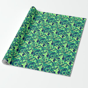 Geometric mural: modern vintage design. wrapping paper