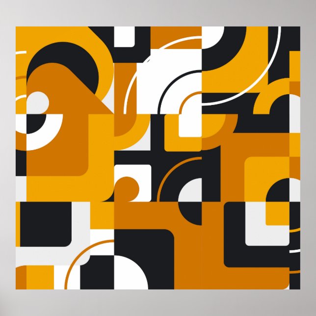 Geometric Mural: Modern Vintage Style Poster (Front)