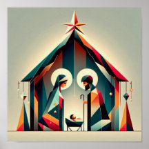 Geometric Nativity Scene