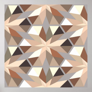 Geometric Natural Colours Pattern Poster
