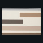 Geometric Nature Earth Tones Stripes Art Pattern Faux Canvas Print<br><div class="desc">Beautiful contemporary tan, greige grey, taupe, beige, caramel fudge and dark brown stripes pattern on an ivory coloured background. Retro chic design for the hip trendsetting home decorator, modern minimalism loving artistic fashionista or artsy fashion diva, vintage mod retro, geometric art style, or graphic digital abstract motif lover. Match this...</div>