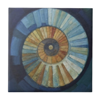 Geometric Nautilus Design Ceramic Tile