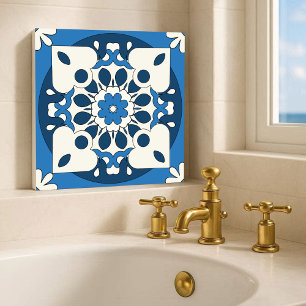 Geometric Navy Blue Mediterranean Tile