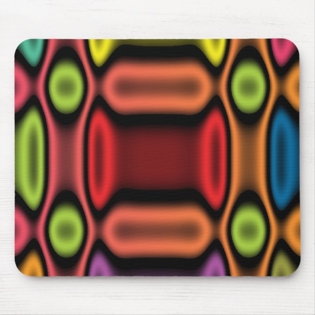 Geometric Neon Mouse Pad (Front)