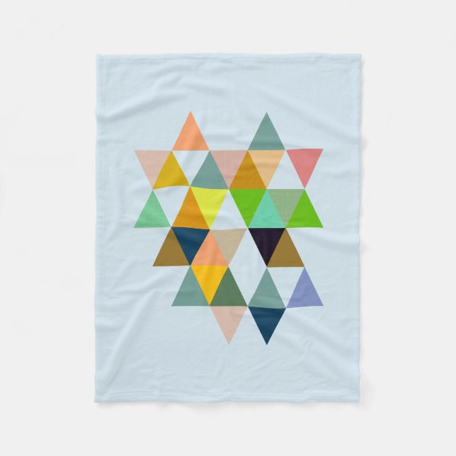 Geometric No. 742 Fleece Blanket (Front)