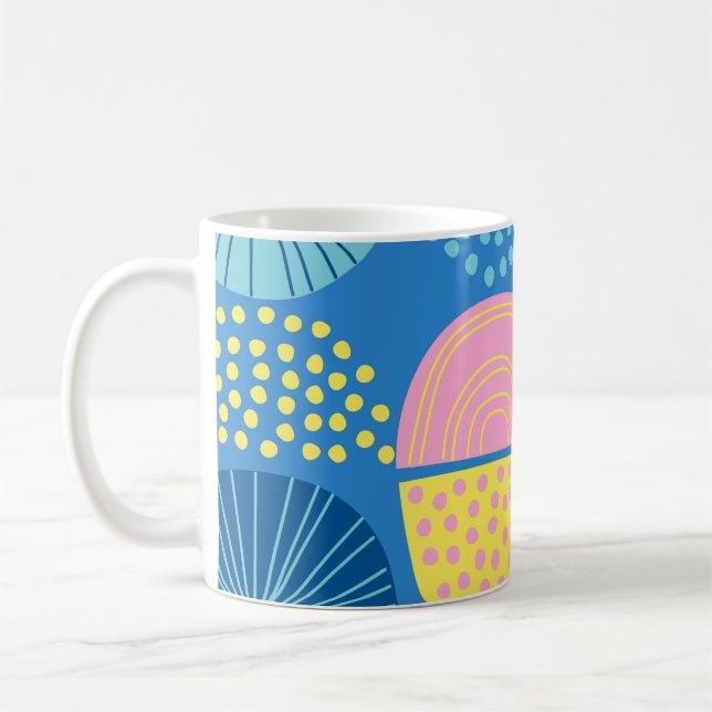 Geometric Nordic: Modern Abstract Background. Coffee Mug (Left)