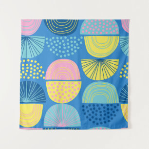 Geometric Nordic: Modern Abstract Background. Tapestry