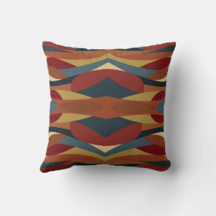 Geometric Opaque Stained Glass Style Abstract  Cushion