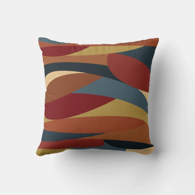 Geometric Opaque Stained Glass Style Abstract  Cushion (Back)