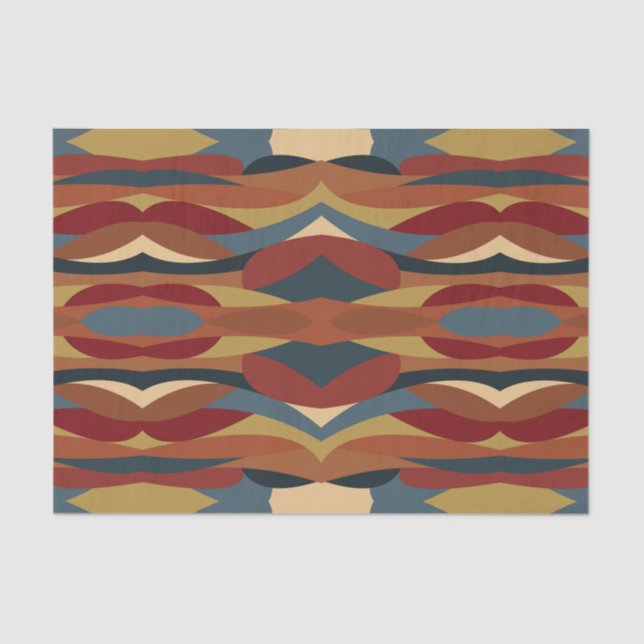 Geometric Opaque Stained Glass Style Abstract  Tissue Paper (Front)