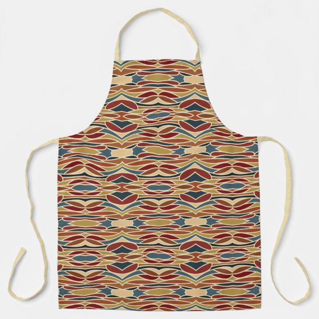 Geometric Opaque Stained Glass Style Design Apron (Front)