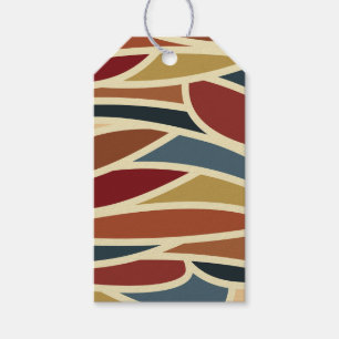 Geometric Opaque Stained Glass Style Design Gift Tags
