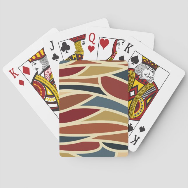 Geometric Opaque Stained Glass Style Design  Playing Cards (Back)