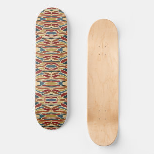 Geometric Opaque Stained Glass Style Design  Skateboard