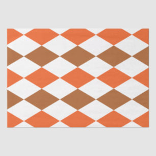 Geometric Orange Green Diamond Geometric Tissue Paper