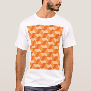 Geometric Orange Shades: Abstract Tile T-Shirt