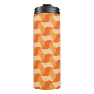 Geometric Orange Shades: Abstract Tile Thermal Tumbler