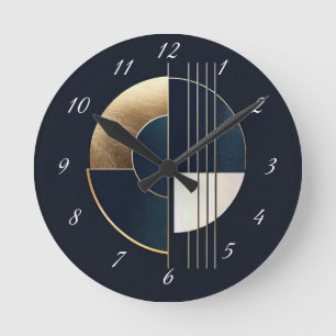 Geometric Orb: A Study in Contrast Round Clock