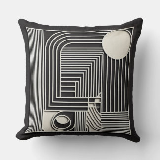 Geometric Orbit Lines Cushion