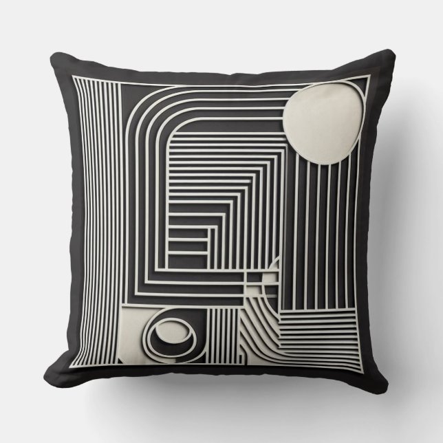 Geometric Orbit Lines Cushion (Front)