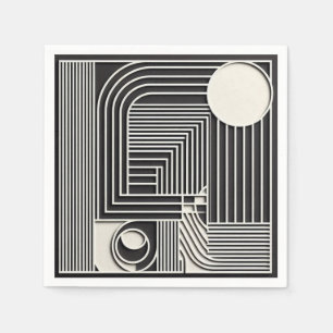 Geometric Orbit Lines Napkin
