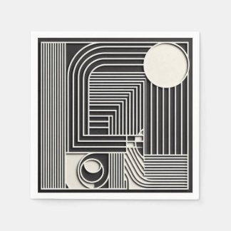 Geometric Orbit Lines Napkin