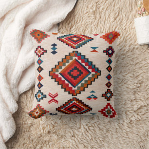 Geometric Oriental Moroccan Style Throw Pillow