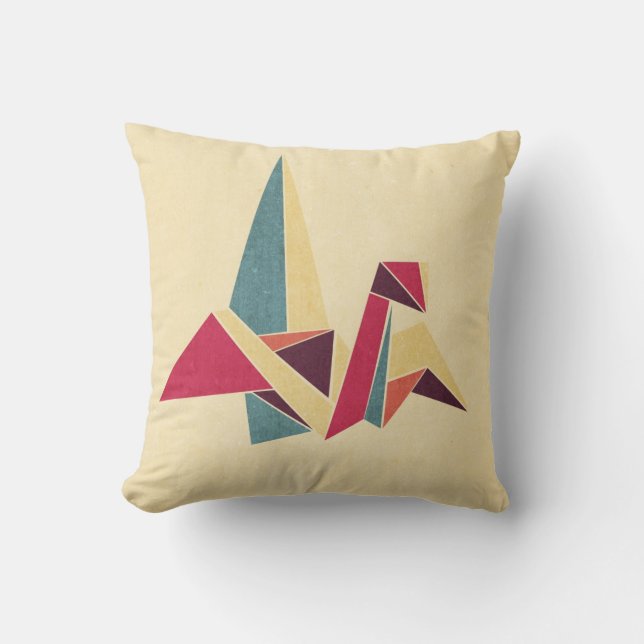 Geometric Origami Bird Cushion (Front)