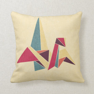 Geometric Origami Bird Cushion