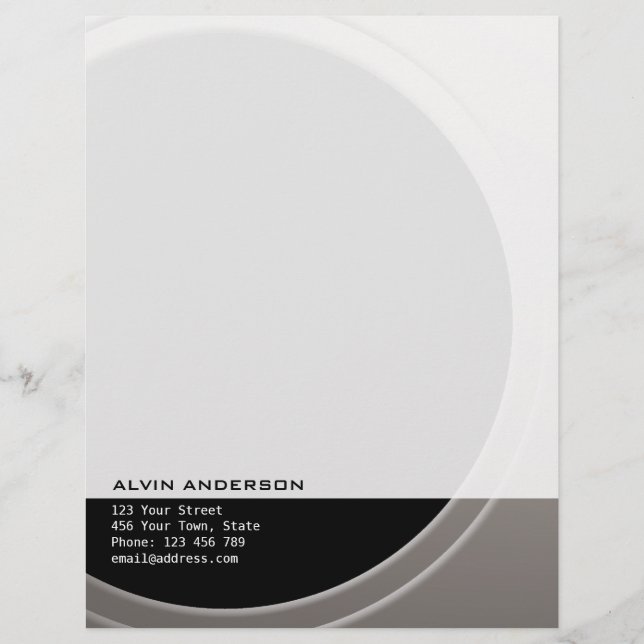 Geometric Original Customisable any Text and Colou Personalized Letterhead (Front)