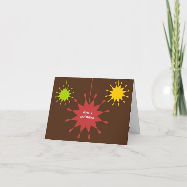 Geometric ornament Christmas holiday business logo Card (Front)