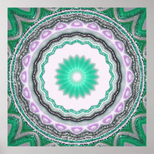 geometric ornament. Decorative mosaic texture. abs Poster
