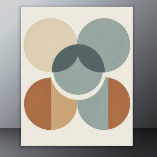 Geometric Overlapping Circles Modern Wall Art