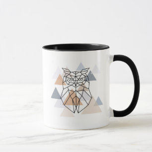 Geometric Owl Design Mug