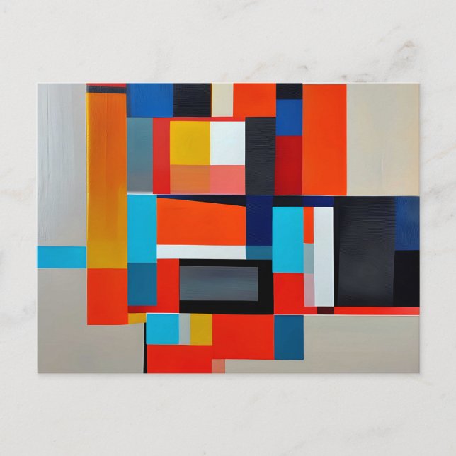 Geometric painting Abstract art Postcard (Front)