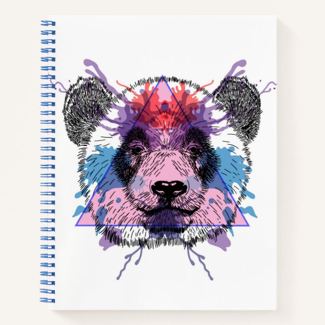 Geometric Panda Bear Notebook (Front)