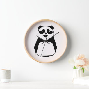 Geometric Panda Clock
