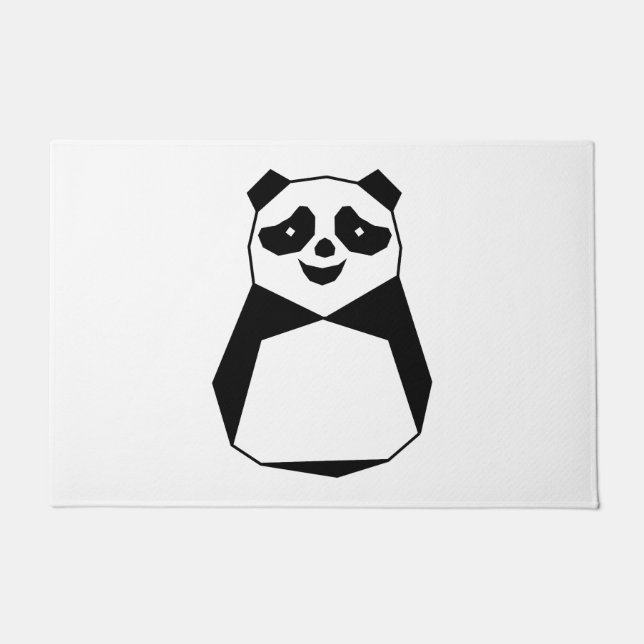 Geometric Panda Doormat (Front)