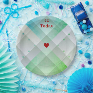 geometric paper plate