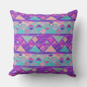 Geometric Pastel Abstract Pattern Cushion