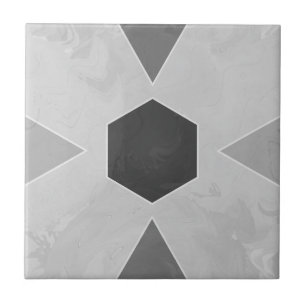 Geometric Pastel Marble Gray Ceramic Tile
