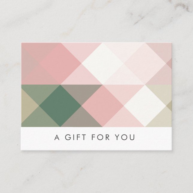 geometric pastel modern gift certificate (Front)