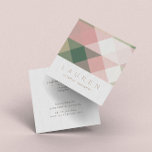 Geometric Pastel Modern Minimalist Business Card<br><div class="desc">Modern pastel geometric pattern with a gentle colour palette coupled with an elegant script for a modern office supplies collection. Check out our store for more matching items.</div>