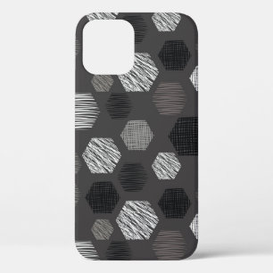Geometric Pastels: Vintage Textured Pattern. iPhone 12 Case