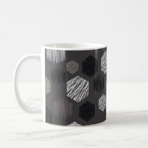 Geometric Pastels: Vintage Textured Pattern. Coffee Mug
