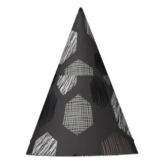 Geometric Pastels: Vintage Textured Pattern. Party Hat