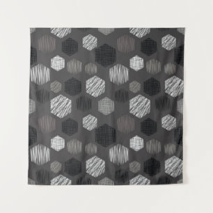 Geometric Pastels: Vintage Textured Pattern. Tapestry