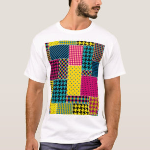Geometric Patchwork: Rectangle Seamless Background T-Shirt