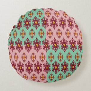 Geometric Patchwork Throw Pillow – Modern Purple C